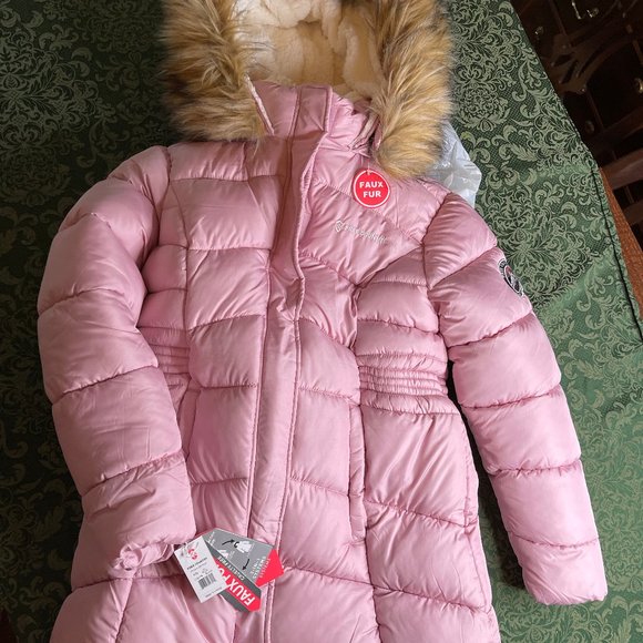 NWt 18 plus 18p 18.5 FREE COUNTRY 3 in 1 LONG winter coat jacket puffer 3in1 kid - Picture 4 of 12